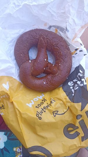 Gluten free and vegan brezn at echt jetzt in Munich