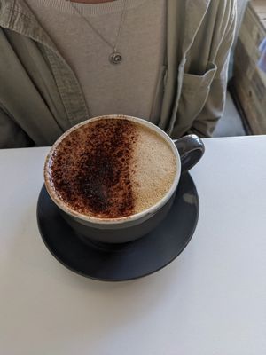 Pumpkin spiced latte at The Hop Coffee in Sheffield