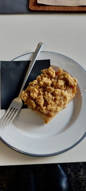 Apple crumble at The Hop Coffee in Sheffield