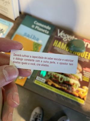 Fortune says: learn Portuguese.   at Santai SPA in Sao Paulo