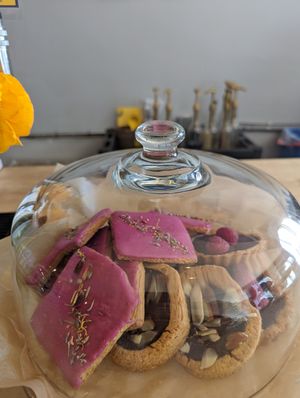 Butterfly pea pastries ❤️ at Gallivant Coffee in Woodfin