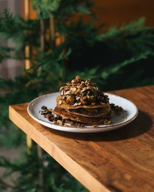 panquecas maça at Seiva Restaurante in Matosinhos