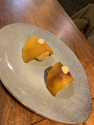 Niguiri de Abóbora  #Veganuary at Seiva Restaurante in Matosinhos