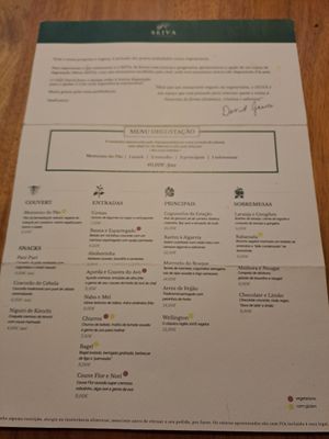 Menu - Dezembro 2022 at Seiva Restaurante in Matosinhos