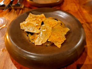 Starter of grilled leek at Seiva Restaurante in Matosinhos