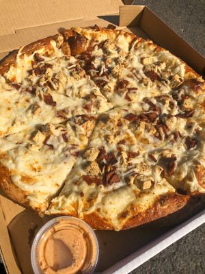 Chicken Bacon Alfredo at Rudy's Pizza in Portland