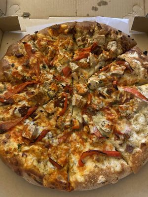 Vegan Ranch Supreme - really delicious  at Rudy's Pizza in Portland