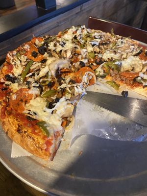 Big vegan-ru at Rudy's Pizza in Portland
