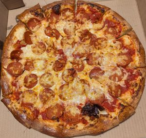 Vegan Pepperoni at Rudy's Pizza in Portland