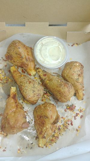 Garlic parm vegan drumsticks at Rudy's Pizza in Portland