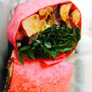 portobello wrap at Black Bean Co. in Charleston