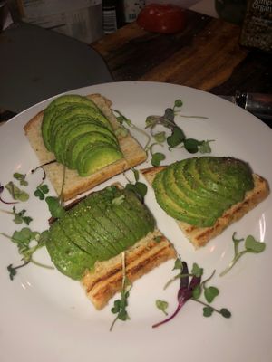 Avocado Smash at The Aria Vegan in Ontario