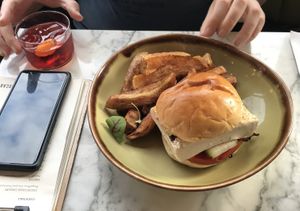 Tofu burger   at Oscar Bar & Kitchen in Glasgow