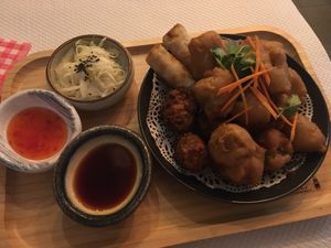 Appetizer plate at Bistro Xiao Chi in Lyon