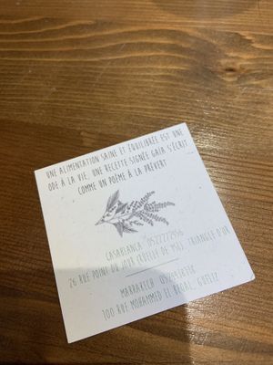 Info at Pure. Healthy Cafe in Casablanca