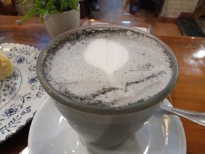 Black chai latte. Delicioso. at Massay in Granada