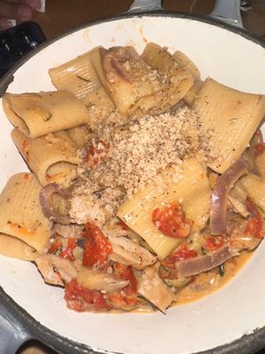 Chef recommended pasta (says spicy, but not)  at Bresca in Madrid