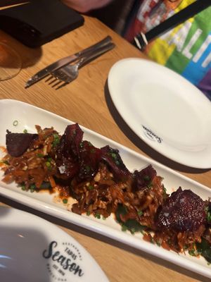 Cucumber and kimchi  at Season in Barcelona