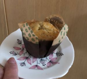 Lemon & poppyseed muffin at Atu in Wigan