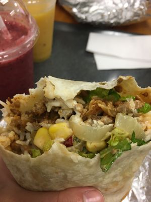 Look at that selection of burrito filling!   at Atu in Wigan