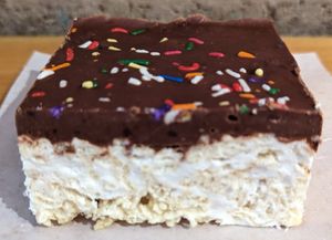 chocolate Rice Krispies Treat at Angeline's Bakery and Cafe in Sisters