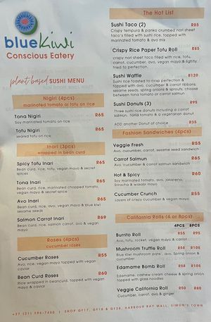  at Blue Kiwi Organic Market & Cafe' in Cape Town