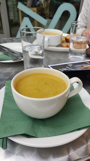 Leek and potato soup at Birnam Arts in Dunkeld