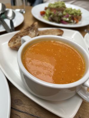 Soup-of-the-day: Roasted Butternut Squash w/ coconut milk 👍🏽  at Birnam Arts in Dunkeld