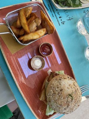 Chickpea burger  at Vineria N.4 in Pistoia