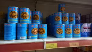 mock chicken & mock duck at Lili Markt in Vienna