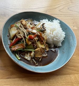 "Frisches Tofu" fresh tofu with veggies and rice  at New Saigon in Hamburg