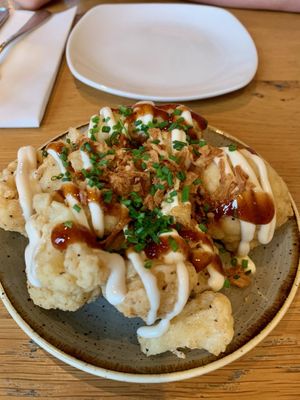 Bbq glazed cauliflower nuggets  at Hermitage Rd in Hitchin