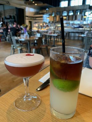 Cocktails and open kitchen in the background  at Hermitage Rd in Hitchin