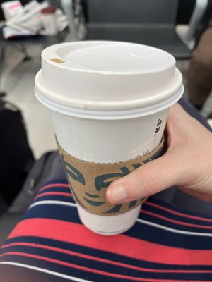Decaf oat latte  at LHR - Starbucks - T5 in West London