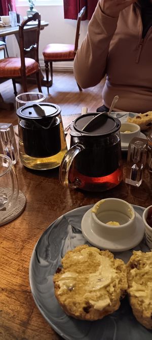 Excellent vegan scones and tea at Tea Inc in Devizes