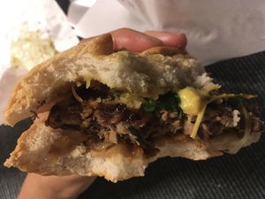 La de calabaza sin carne (pan sin gluten)  at La Feli in Terrassa