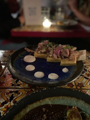 Jackfruit tamales  at Etérea in New York City