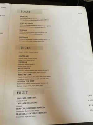 Menu  at Açai Sisters - Maybe closed in Rome