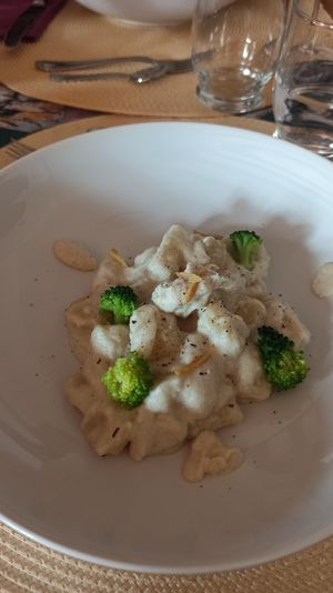 Gnocchi ai formaggi vegetali at Elena Carmilla  in Rivarossa