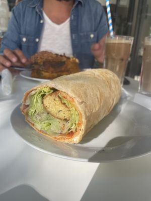 Falafel wrap with Tofuannise  at Upcafe in Split