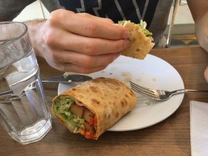 Seitan Burrito at Upcafe in Split