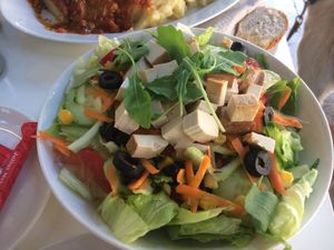 Salad with tofu at Upcafe in Split
