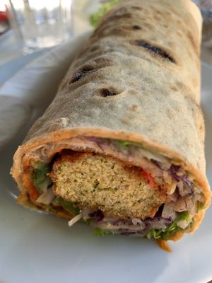 Falafel burrito at Upcafe in Split