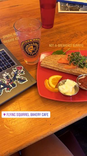 Vegan burrito at Flying Squirrel Bakery Cafe in Talkeetna