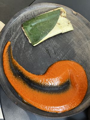 Beans tamales  at Tamales Madre in Mexico City