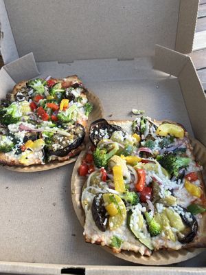 Con vegetable with vegan cheese  at Pizza Rustica in Miami Beach