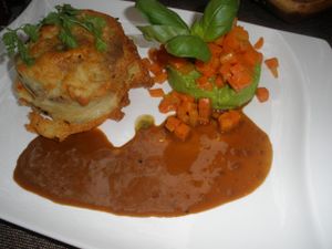 Filled Seitan and Potato Piccata #lucky_leek at Lucky Leek in Berlin