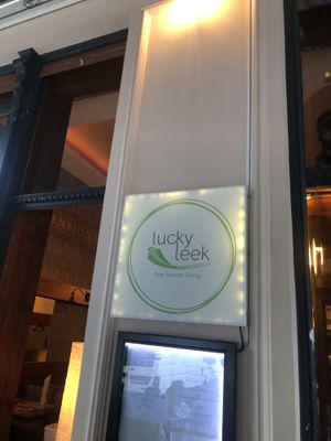 Pictured is the Lucky Leak sign  at Lucky Leek in Berlin
