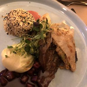 Aubergine dish  at Lucky Leek in Berlin