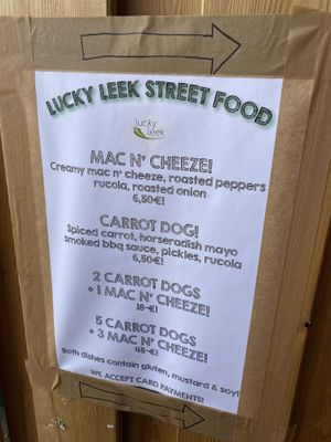 Menu  at Lucky Leek in Berlin